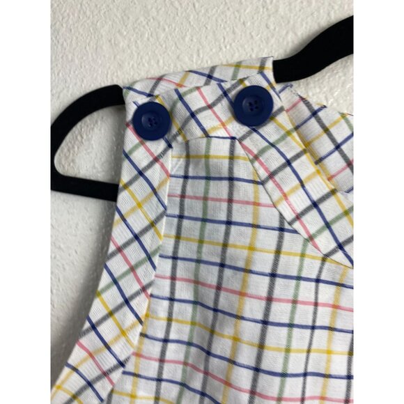 Modcloth Up With The Fun Plaid  Sleeveless Shift Dress‎ Women Large Pinup Retro - Picture 7 of 16